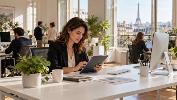 Tendances actuelles : l'essor du bureau blanc dans les open spaces